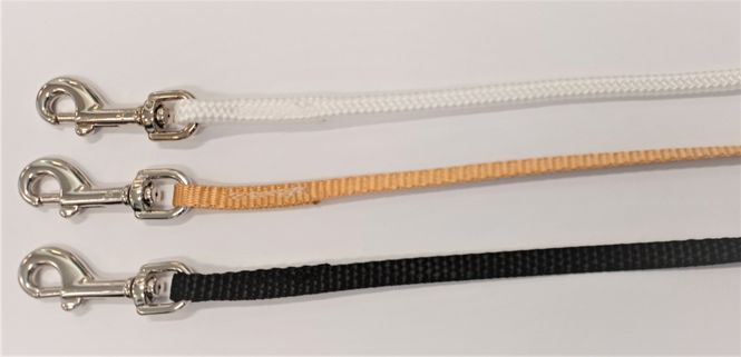 Hovedbilde Utstillingsline med  blank krok 84 cm 7 mm bred